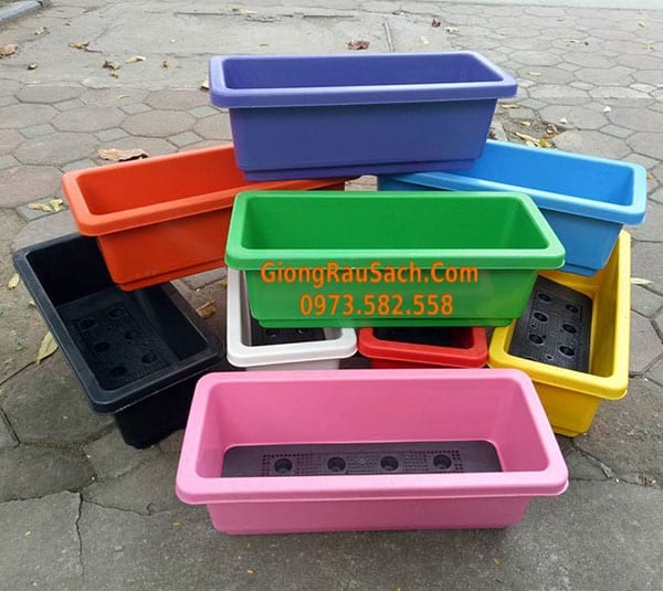 Chậu thông minh trồng rau trồng hoa 48*20*17