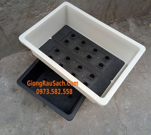 Chậu nhựa trồng rau sạch cỡ 48x34x17 thông minh giá rẻ Hà Nội