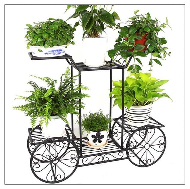 Giá đỡ chậu hoa chậu cây cảnh nghệ thuật trong nhà ban công bằng sắt đặc