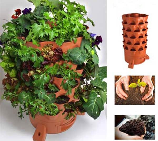 Tháp trồng rau hữu cơ thông minh giá rẻ cải tiến mới